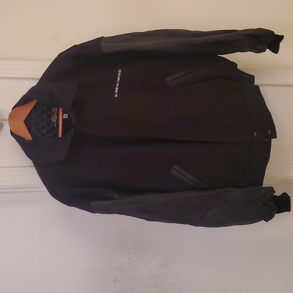 VINTAGE RARE LIMITED NIELLA LEATHER AND WOOL COAT/Film Crew Jacket